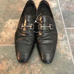 Salvatore Ferragamo black bit loafers